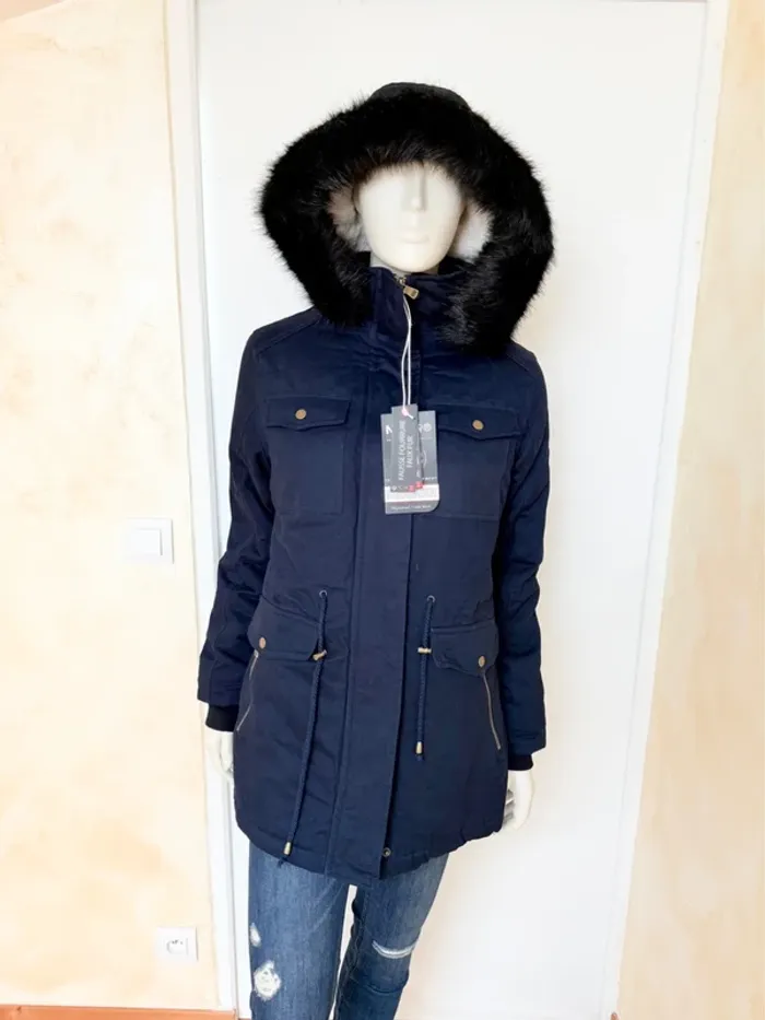 Parka Geographical Norway femme – Taille L – navy – Neuf avec étiquette - photo numéro 6