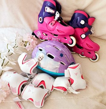 Équipement Rollers Patins à Roulettes Casque Protection Oxelo 8/12 ans