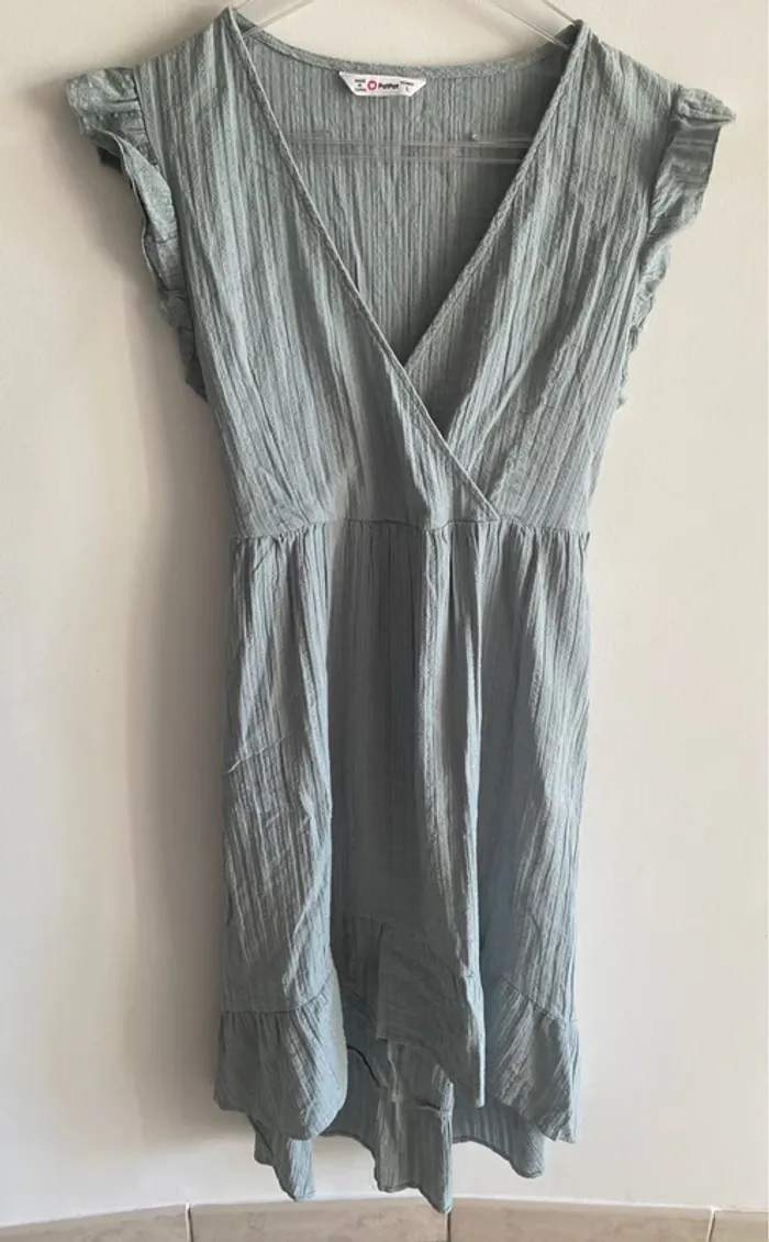 Ensemble mère fille pat pat robe femme body fille vert d’eau - photo numéro 2