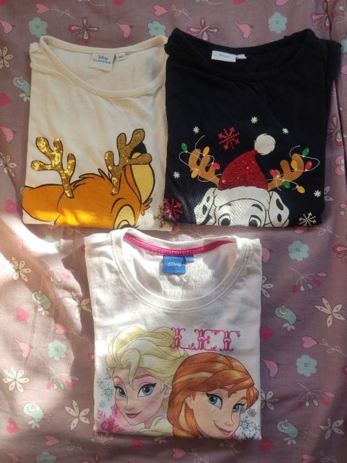Lot 3 hauts manches longues disney