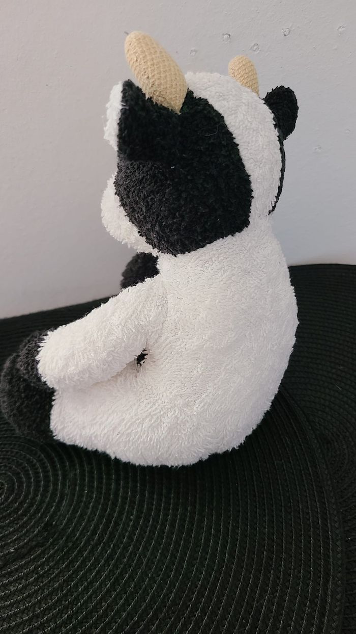 doudou vache noir et blanc lazy daisy - photo numéro 4