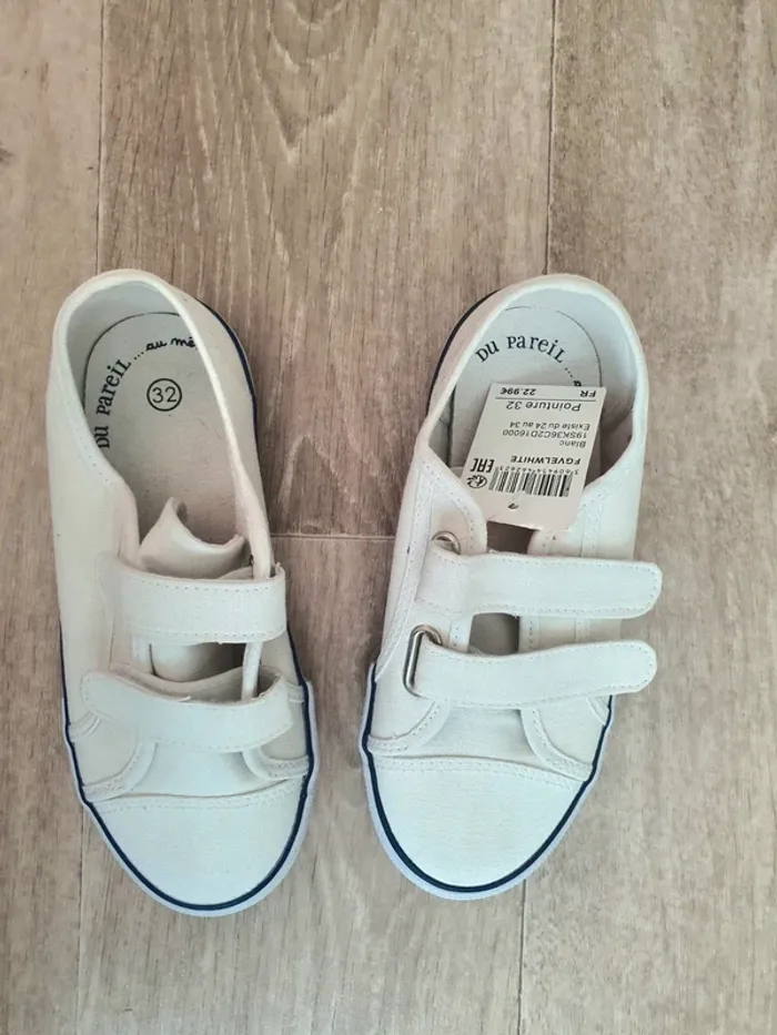 Baskets blanches taille 32 neuves Du Pareil au Meme - photo numéro 5