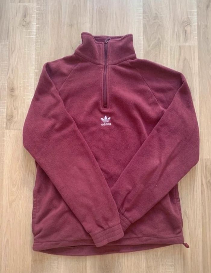Pull bordeaux polaire Adidas