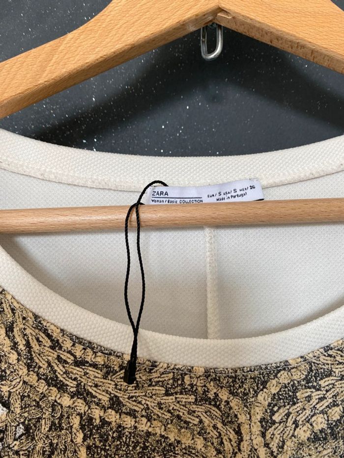 Top blouse 36/38 à reflets dorés forme loose - photo numéro 2