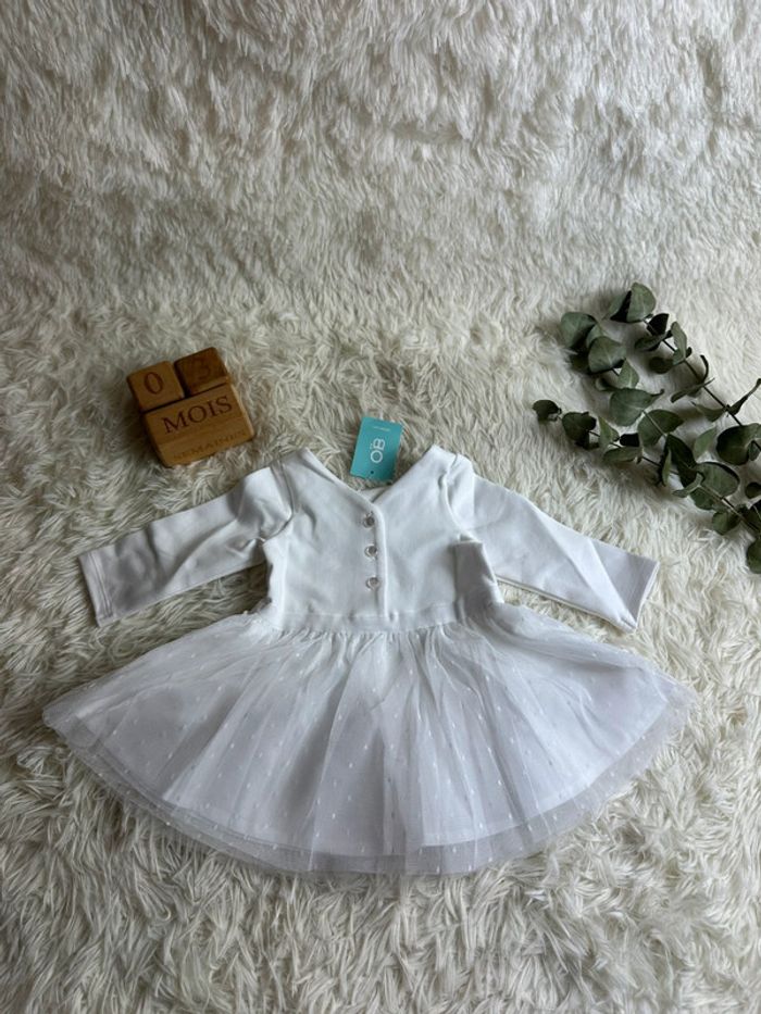 Robe de cérémonie blanche Obaibi taille 3 mois - photo numéro 2