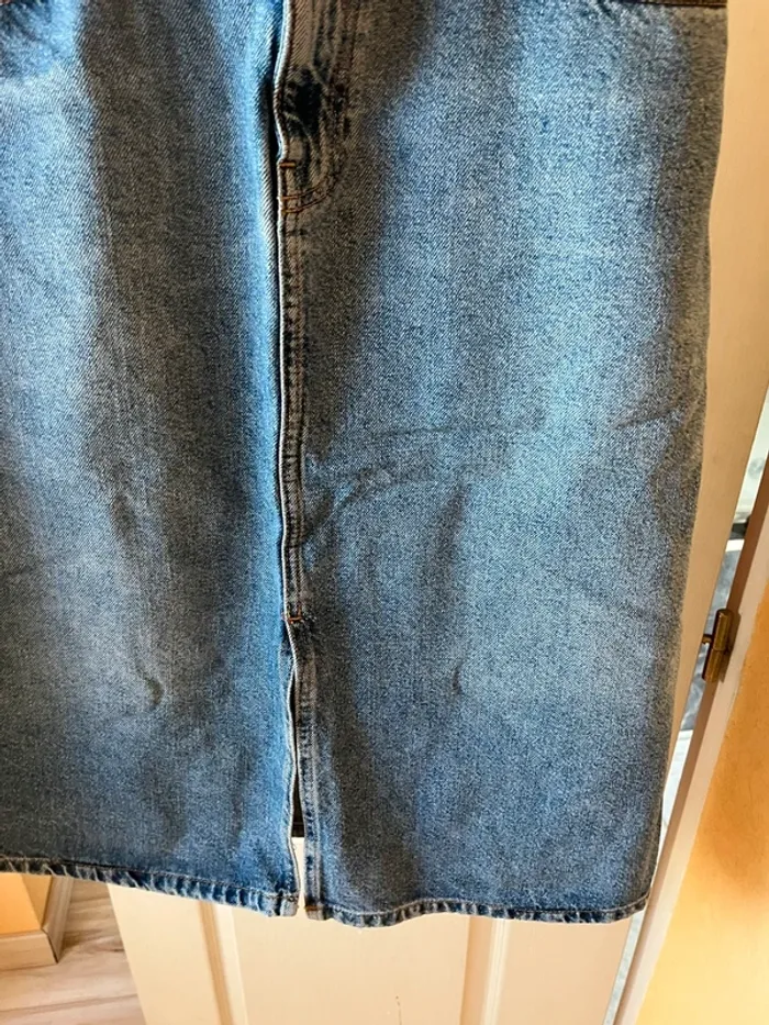 jupe en jeans à fente zara - photo numéro 6