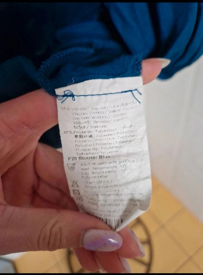 Blouse bleu fluide camaïeu taille M/38 - photo numéro 6