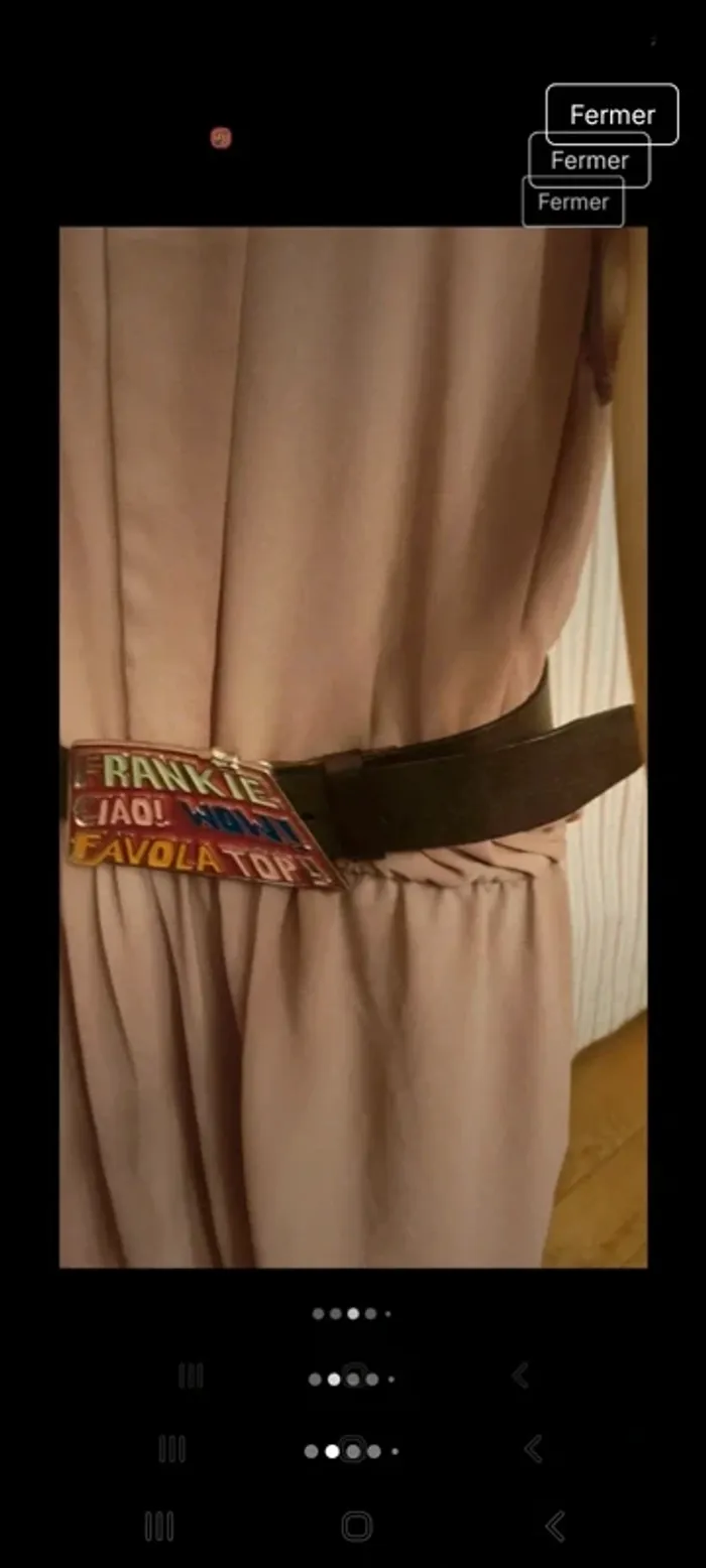 Ceinture Marron cuir Frankie Morello Milano 85cm - photo numéro 2