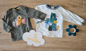 Lot 2 t-shirts obaibi 3 mois