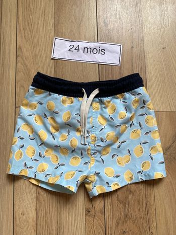 Short de bain citron