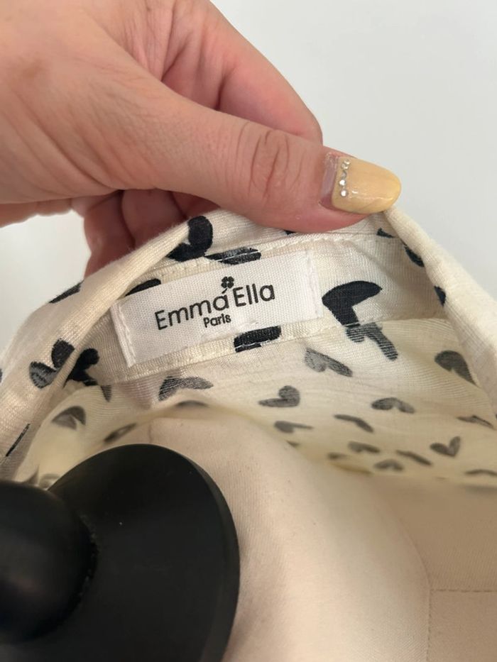 Blouse crème motifs cœurs taille M - photo numéro 3
