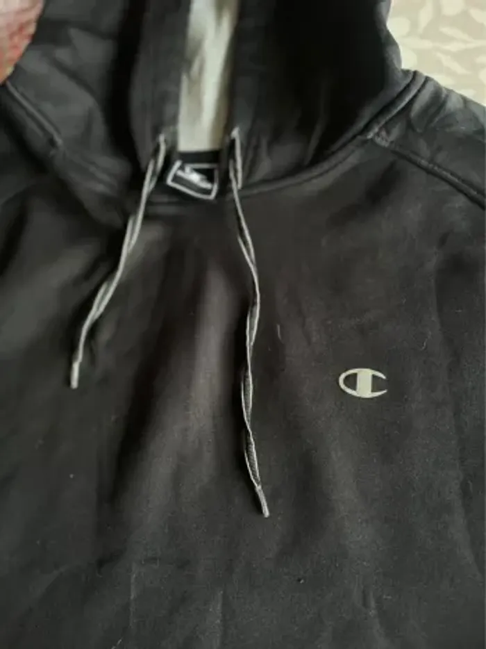 Sweat à Capuche Champion - Noir - Taille L - Très Bon État - photo numéro 4