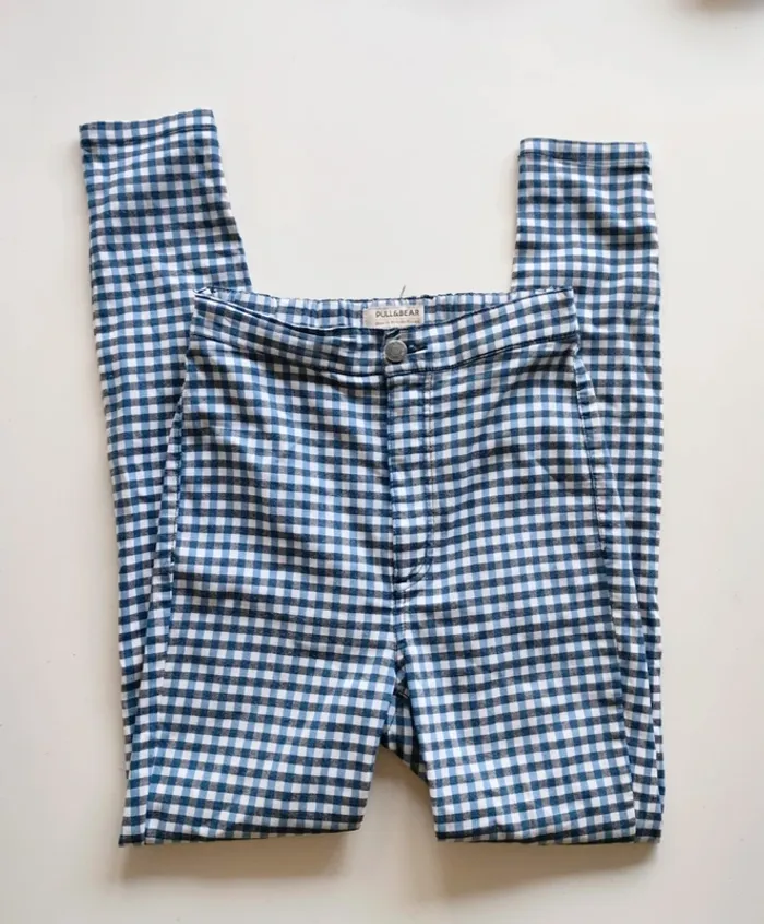 Pantalon à carreaux Pull & Bear 36