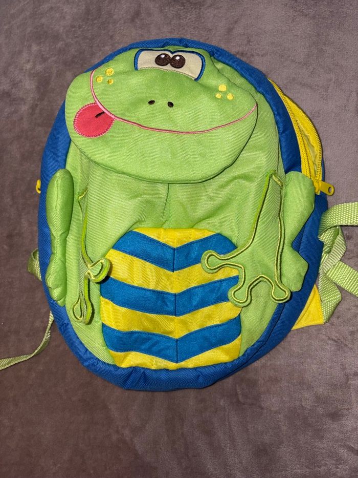 Lot de 2 sacs à dos grenouille enfant – vert et bleu 🐸🎒 - photo numéro 4