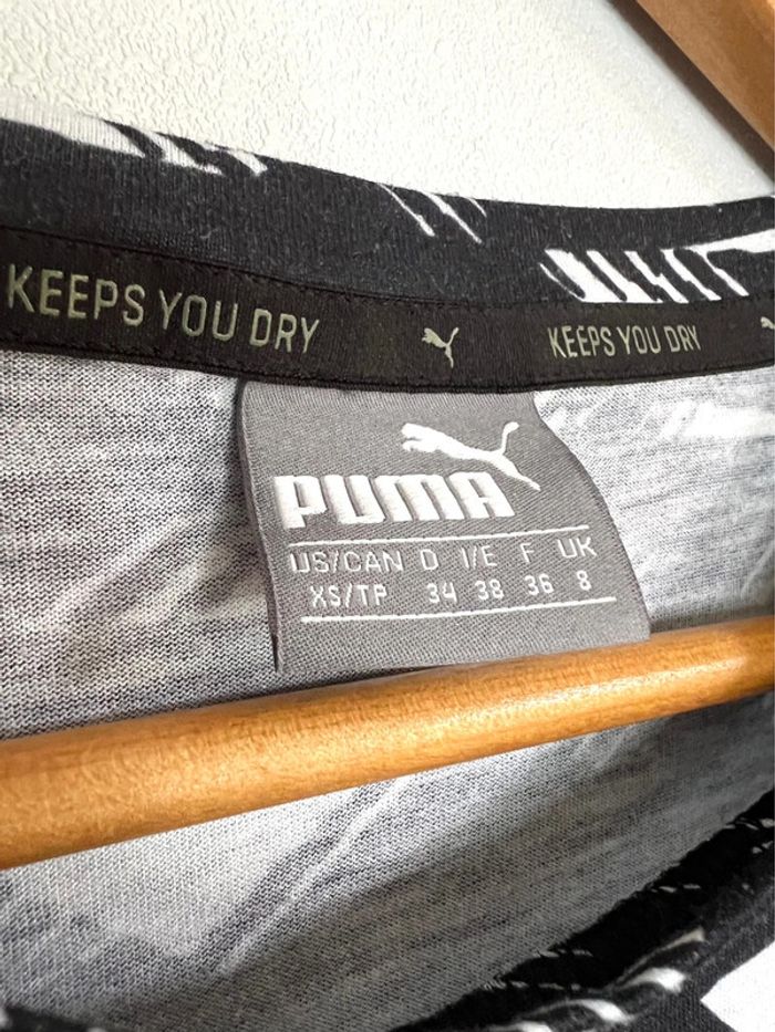 T-shirt de sport Puma noir et blanc - photo numéro 3