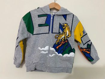 Sweat à capuche zippé Kenzo 4 ans