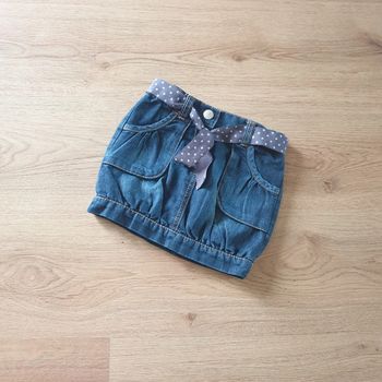 🩷 Jupe en jeans avec ceinture 24 mois Kiabi #emyfleury_24moisfille