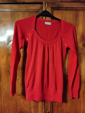 Pull fantaisie rouge