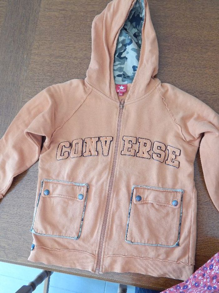 Gilet garçon 8 ans converse orange