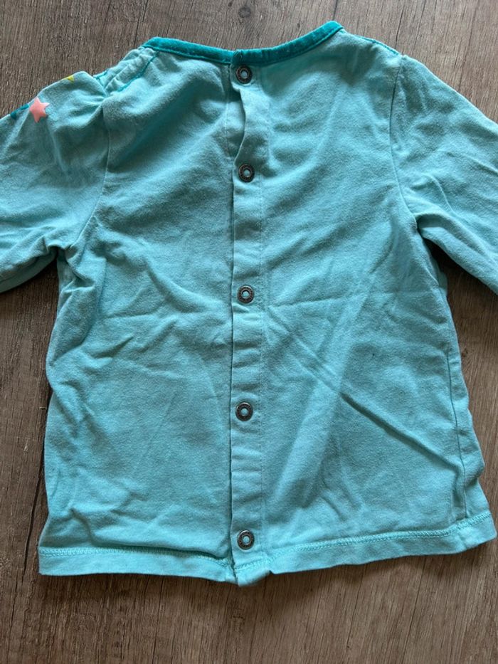 Ensemble salopette t-shirt manches longues 12 mois - photo numéro 9