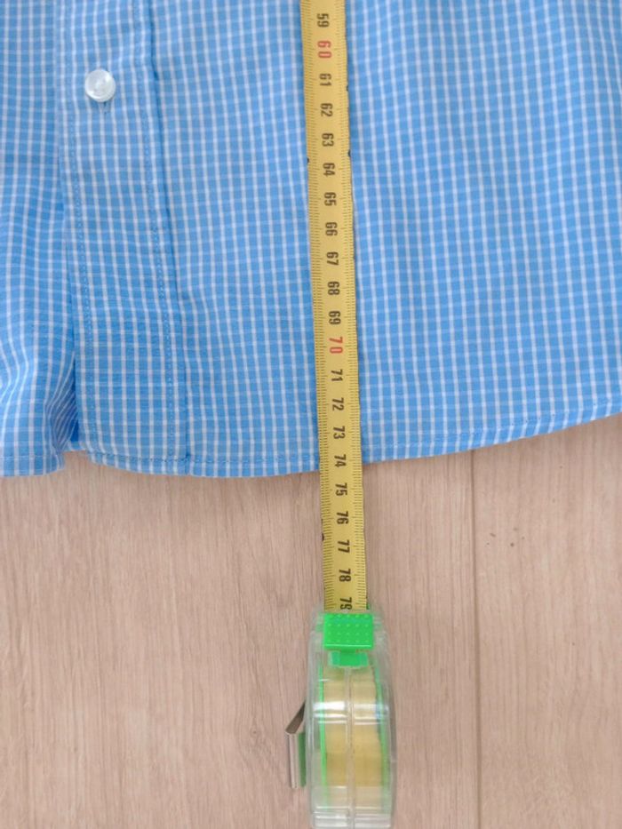 Chemise homme taille 5 43-44 vichy bleu c84 - photo numéro 9