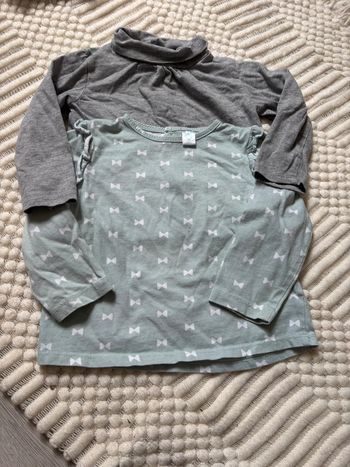 2 tee shirt manches longues fille 23 mois TEX
