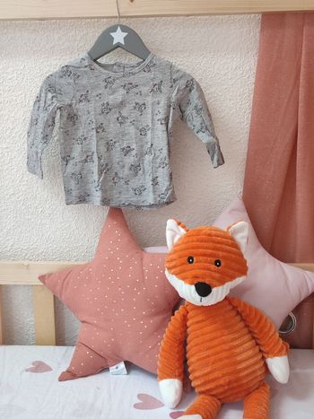 Tee-shirt manches longues - Motifs licorne - 12 mois - Très bon état - Pat & Ripaton