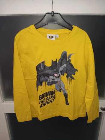 T-shirt jaune Batman 6/7 ans The Dark Knight à manches longues