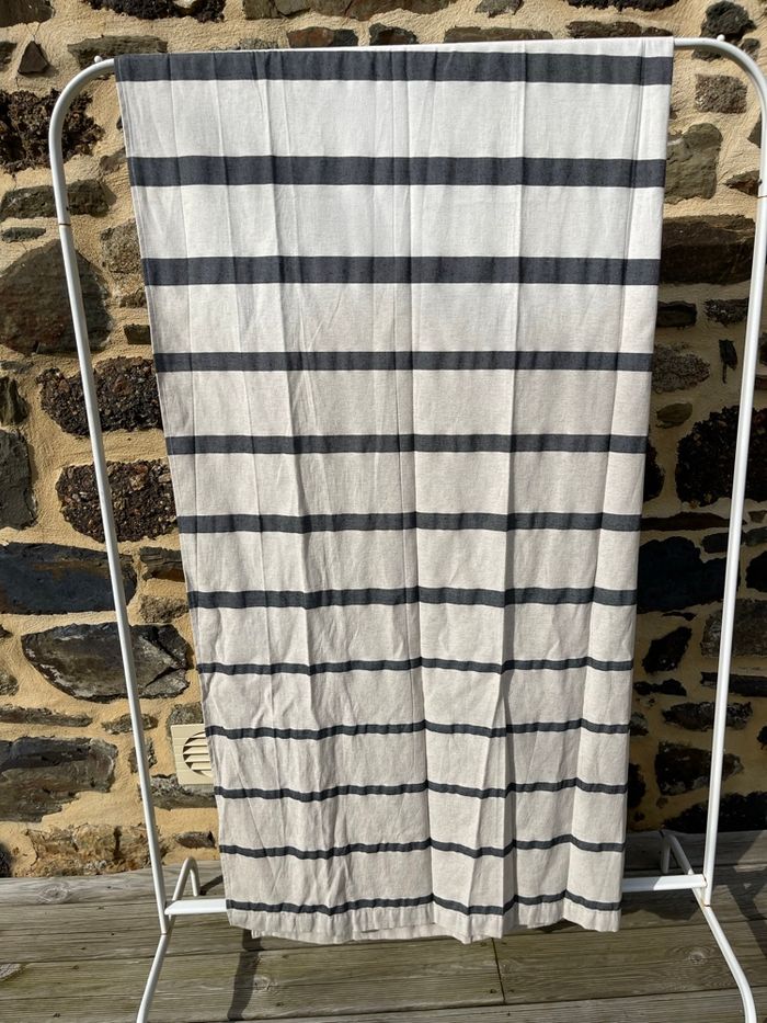 Rideaux à rayure beige et gris - IKEA - photo numéro 6