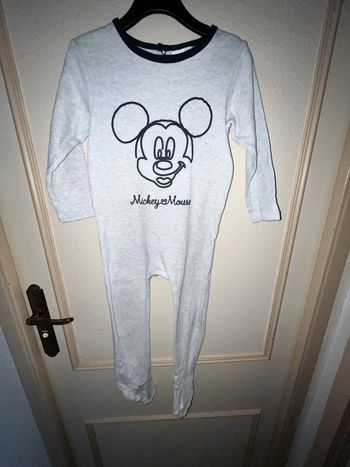 Baby gros pyjama 1 pièce gris 36 mois Disney baby.