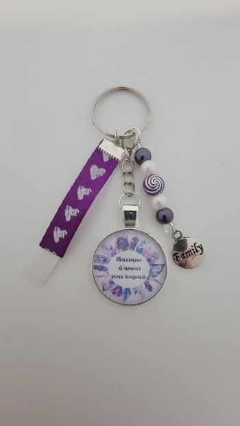 Cadeau marraine,  porte clé message bijoux de sac " marraine d'amour pour toujours"