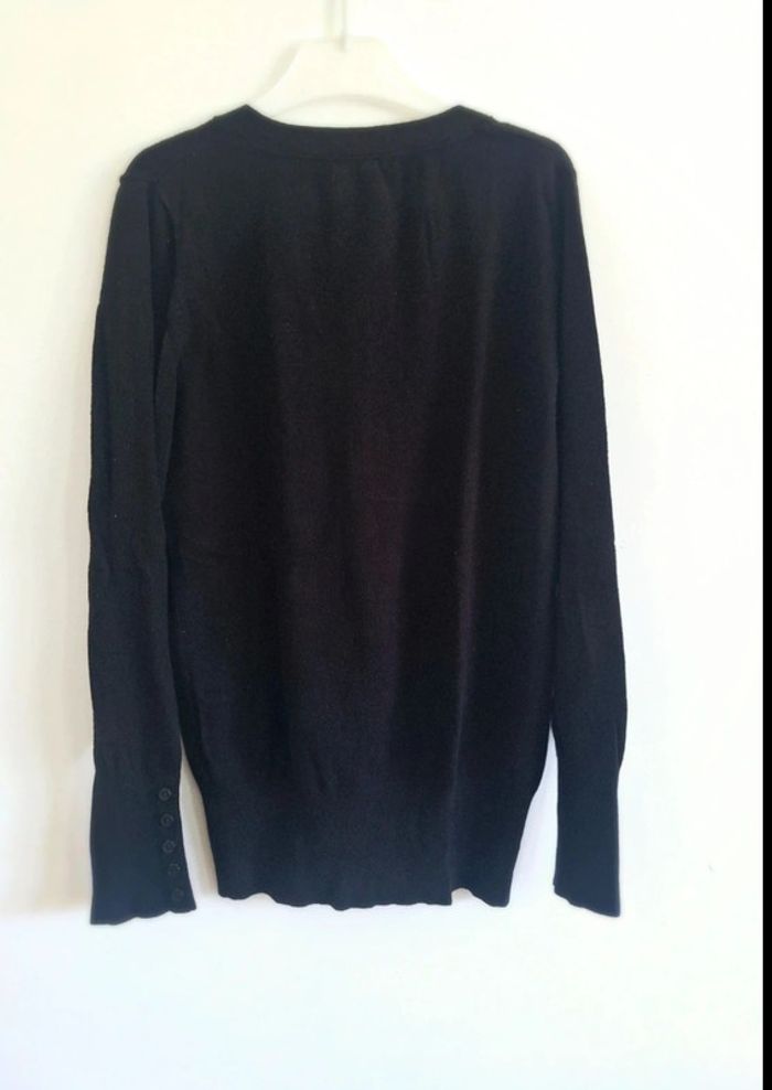 Pull col V noir T38-M - photo numéro 2