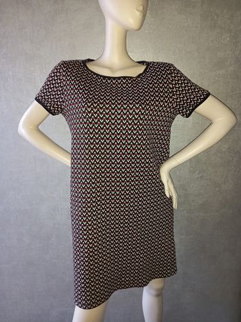 robe promod marron blanche et noire taille 40