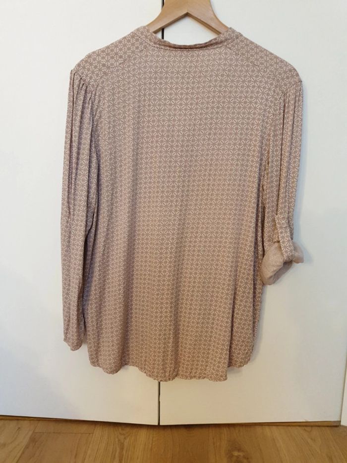 Blouse à petits motifs vieux rose - photo numéro 4