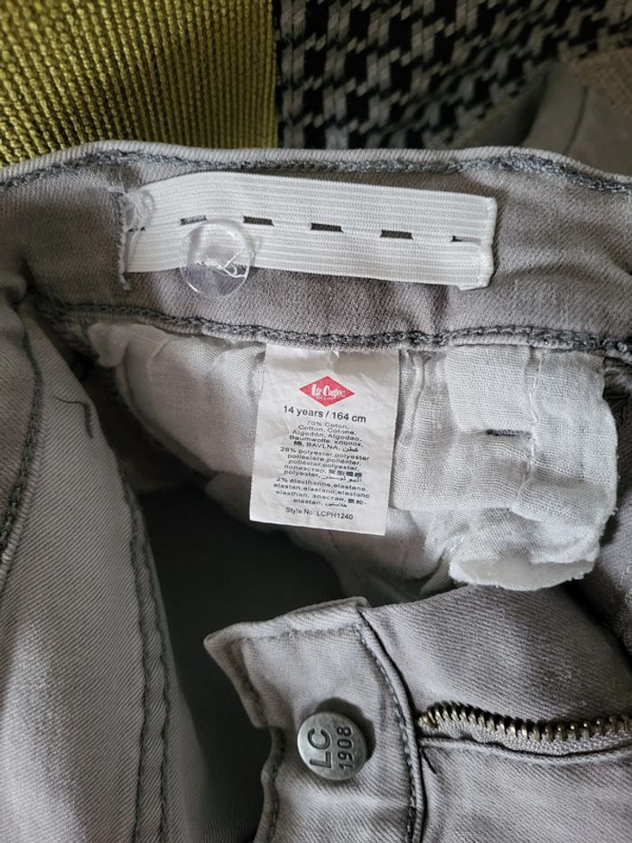 Jean Slim Lee Cooper gris clair 14 ans - photo numéro 5