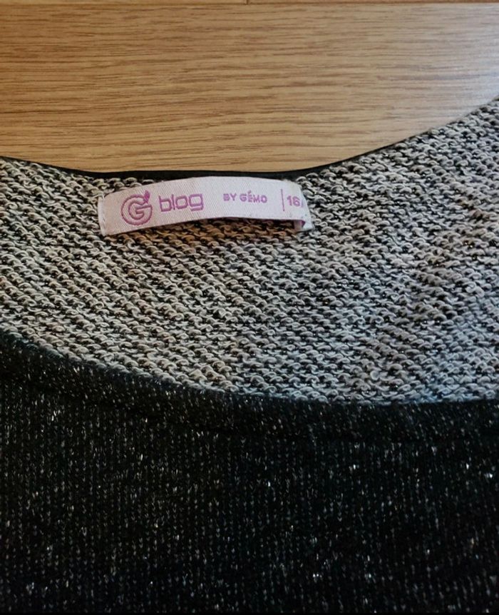 Gilet noir à paillette taille 16 ans gémo - photo numéro 2