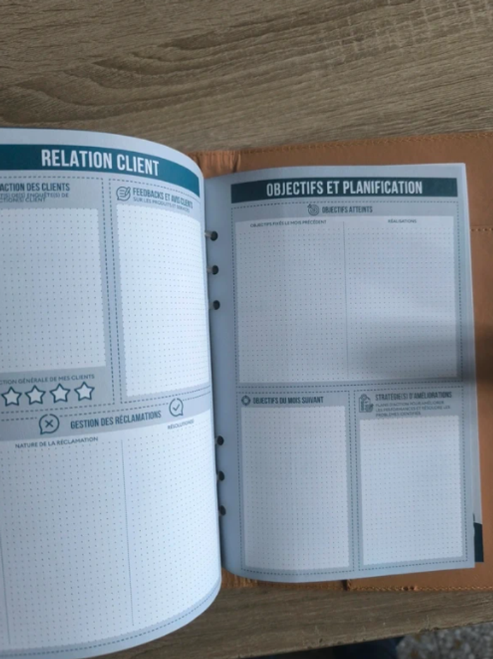 Un agenda business coach en cuir rouge - photo numéro 6