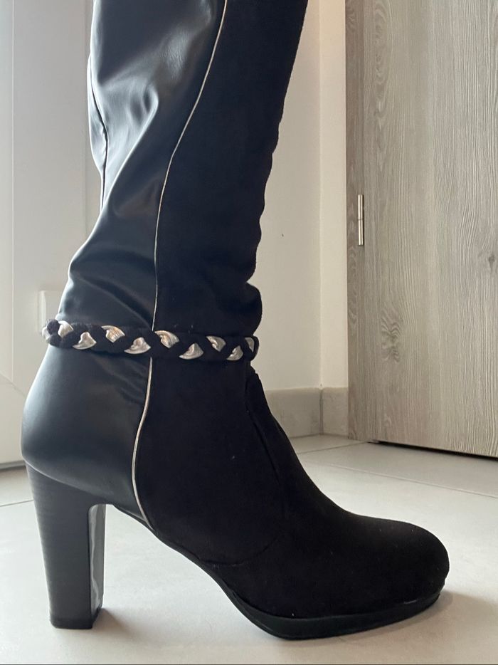 Bottes noires bi-matière Jacqueline Riu – T.39 (comme neuves)