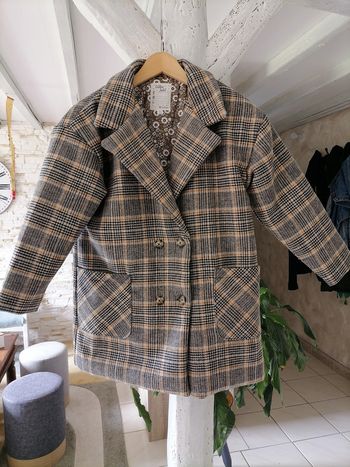 Manteau à carreaux fille