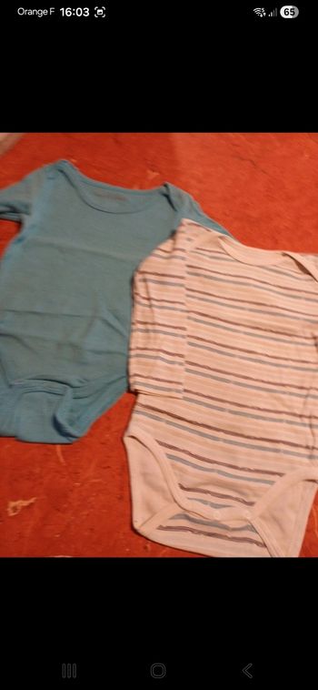 Lot de 2 bodies bébé taille 18 mois