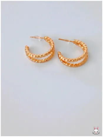 Boucles d'oreille Créole doré tendance été