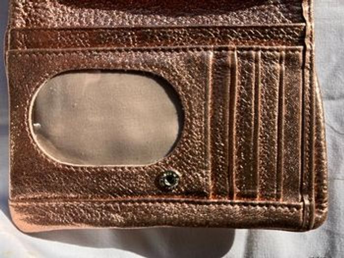 Portefeuille en cuir mordoré Sabrina - photo numéro 6