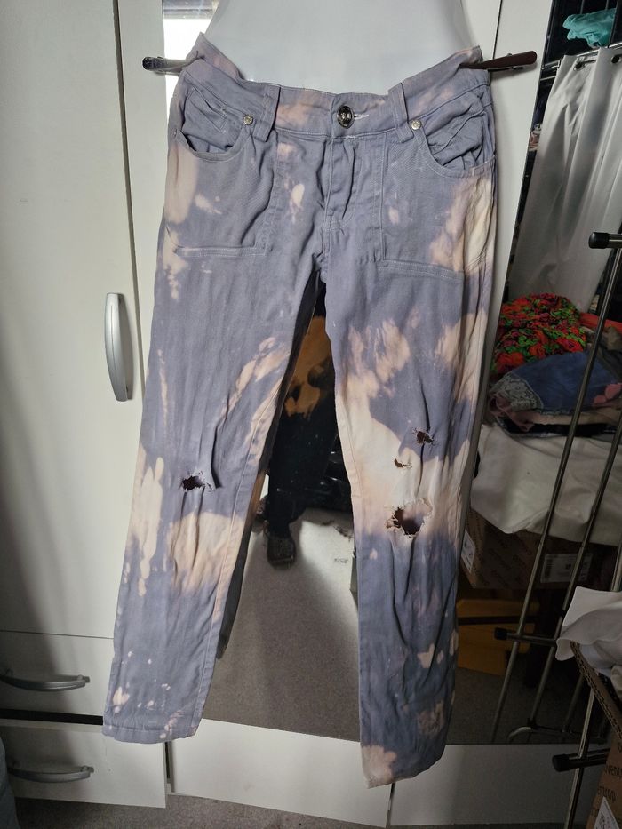 Joli jean Tie&Dye slim taille basse - photo numéro 2