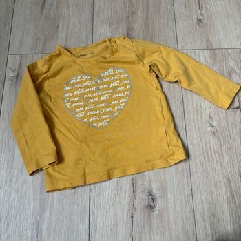 Haut bébé manches longues Gémo 24 mois  jaune moutarde