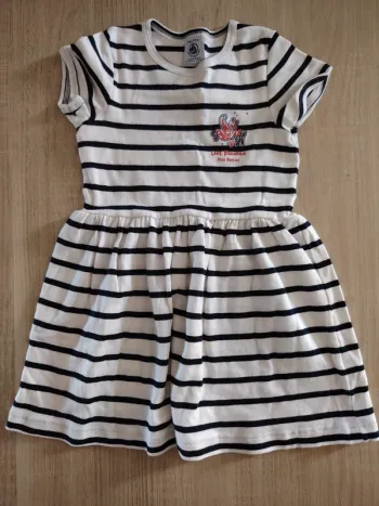 Robe marinière manches courtes 3 ans