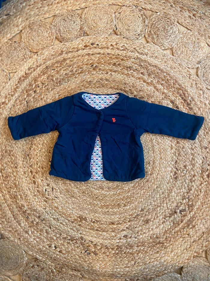 Gilet réversible fille 6 mois Obaibi