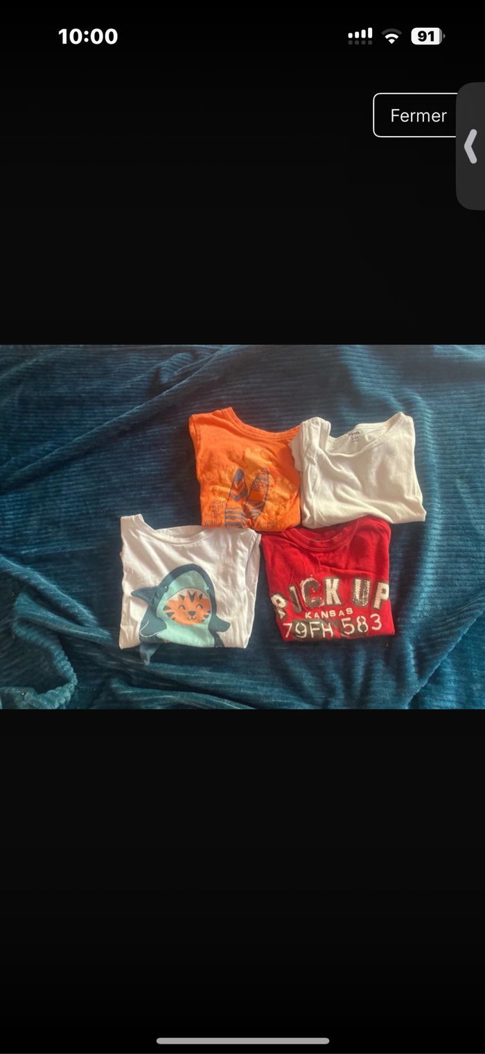 Lot tee shirts manches courtes