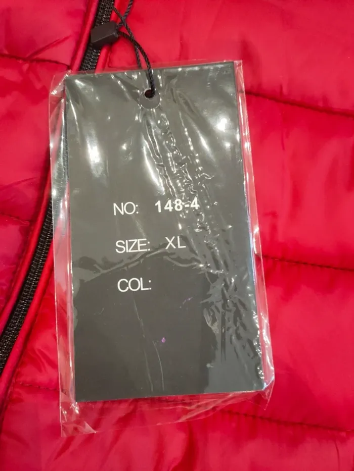Doudoune sans manche rouge unie taille L homme - photo numéro 4