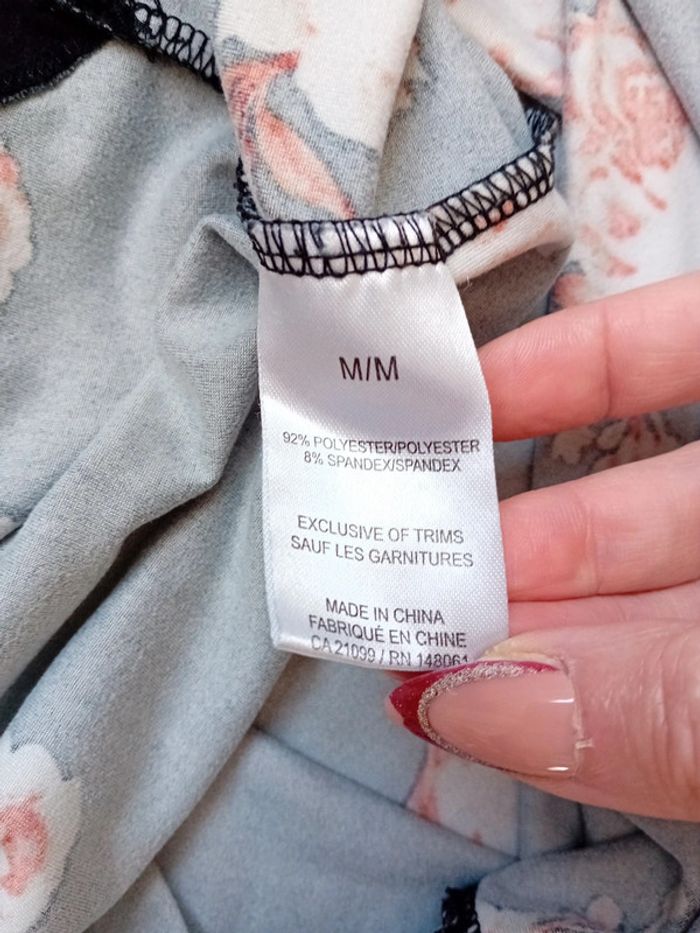 Robe Tunique Noir à Motif Fleur M/38 - photo numéro 4