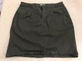 jupe verte kaki t40 poches latérales